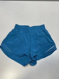 Lululemon Women's Shorts Hotty Hot High Rise Lined 2.5" Size 2 Blue - Picture 1 of 5