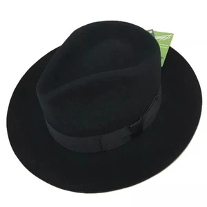 Nuevo Sombrero Judío Israel Lana Judíos Hasídicos Ala Ancha Fedora Gorra Fieltro Negro - Imagen 1 de 9