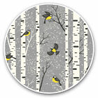 2 x Vinyl Stickers 20cm - Yellow Breasted Tit Birch Trees Cool Gift #15916