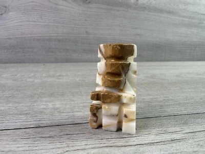 Browns & Whites Marble / Onyx Stone Replacement Pawn Chess Piece - Image 1 of 4