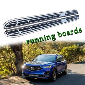 2PCS Fit for Acura MDX 2022-2025 Fixed Side Step Running Board Nerf Bar Platform - Picture 1 of 7