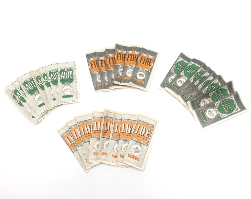 Vintage 1960 Game Of LIFE game pieces Fire Auto Life notes & Share Wealth Cards - Image 1 of 2