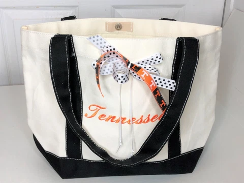 Chestnut Hill Tennessee Volunteers canvas bag purse tote snap closure zip pocket Cover