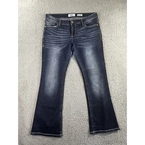 Daytrip Jeans Women 31 Virgo Bootcut Mid Rise Dark Wash Blue Denim Pants - Picture 1 of 15