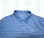 SOUTHERN TIDE PERFORMANCE Blue Striped Short Sleeve Strech Polo Shirt Men&#39;s -XL