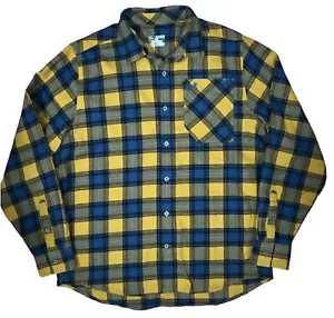 Under Armour Borderland Yellow Flannel Long Sleeve Shirt 2X Lumberjack 1279839 - Picture 1 of 9