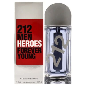 212 Heroes Forever Young by Carolina Herrera - 5.1 oz EDT Spray Cologne for Men - Picture 1 of 1