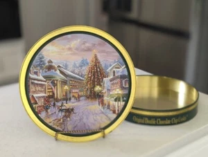 Christmas Eve Nicky Boehme Tray Lid Double Chocolate Chip Cookie Round Tin Box - Picture 1 of 8