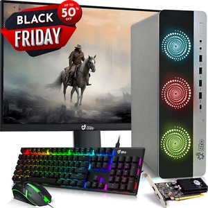 HP 800 G3 RGB Gaming PC i7-6700 16GB 512 SSD 1TB New 24" NVIDIA 1050Ti Windows11 - Picture 1 of 8