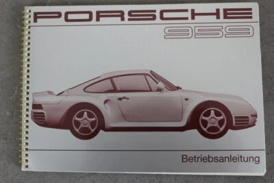 Porsche 959 manual de instrucciones incl. suplemento "mayo 1987" manual de instrucciones - Imagen 1 de 4