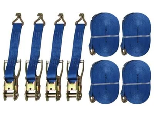 Correas de trinquete de amarre X4 (gancho de garra de sujeción de carga 5T 50MM 25M) - Imagen 1 de 3