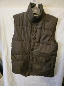 Vintage Classics Puffer Snap Vest Uomo M Marrone Foderato Capispalla Outdoor X - Foto 1 di 15