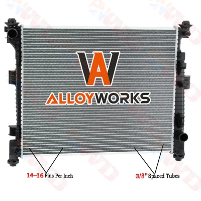 Aluminum Core Radiator for 2014-2015 Jeep Grand Cherokee WK2 3.0L V6 Diesel MT Foto 1 de 4