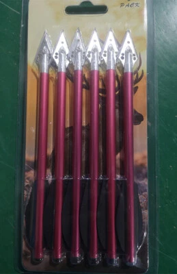 6.3'' Crossbow Bolts Aluminum Arrows Archery Screw-in Blade Broadheads Hunting - Image 1 of 4