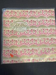 Vtg Tuttle Press Gift Wrap Deadstock Gold & Hot Pink Shower Groovy Sealed - Picture 1 of 5