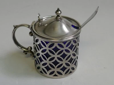 Mostaza Watson de plata de ley con forro de cobalto - Número de modelo 927 Foto 1 de 4