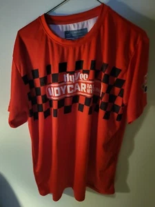 HyVee Indy Car T Shirt HomeFront 250 Large S Sleeve 30 L 24 Across Front Chest P - Picture 1 of 24