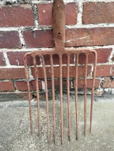 alter Schober Schippe Schaufel 9 Zinken Heugabel Mistgabel Gabel Steingabel kohl - Bild 1 von 5