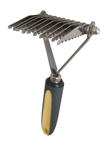10 Blade Pet Dematting Tool Shedding Brush Comb Rake for Grooming Dogs Cats - Picture 1 of 7