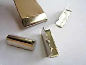 50 VINTAGE CHROM 25 mm/1 ZOLL GÜRTELSCHNALLE/RIEMENENDSPITZEN, TUCHLEDER, NOS - Bild 1 von 9