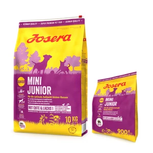 10 kg JOSERA Mini Junior Trockenfutter mit Ente und Lachs + 900g GRATIS - Bild 1 von 2