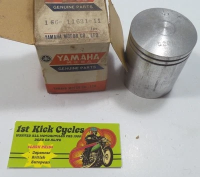 NOS YAMAHA PISTON 1 O/S 0.25 L5T 1969 69 L5TA 1970 70 166-11631-11 OEM - Image 1 of 2