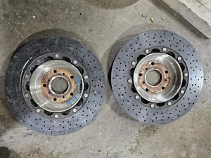 2010 Corvette C6 ZR1 Right and Left Rear Carbon Ceramic Brake Rotors - Picture 1 of 13