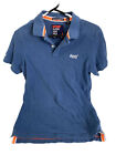 Superdry Mens Classic Pique Blue Polo Shirt. Size Large. Great Condition.