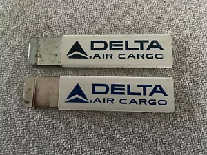 2 Delta Airlines Air Cargo white metal box cutters NEW - Picture 1 of 12