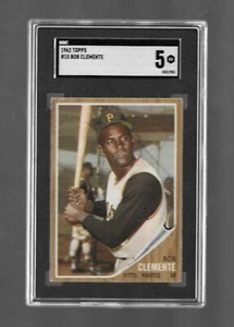 ROBERTO CLEMENTE-PITTSBURGH PIRATES! 1962 Topps # 10 SGC 5 - Picture 1 of 2
