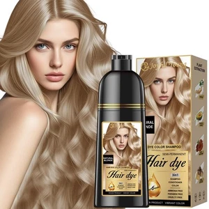 Natürliches Haarfärbeshampoo 3 IN 1, Haarfarbe zur Abdeckung grauer Haare, Haarfarbe... - Bild 1 von 7