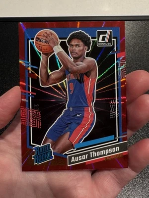 Ausar Thompson 2023-24 Donruss Rated Rookie Red Holo Laser RC #228 /99 - Image 1 of 4