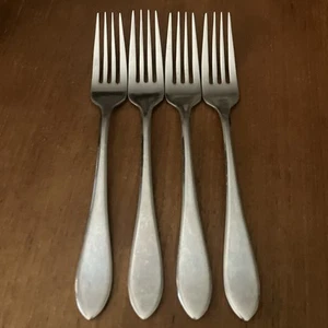 Retroneu ROSEANNE Dinner Fork 7 1/2" Stainless Flatware 18/8 Set Lot Of 4 - Picture 1 of 2
