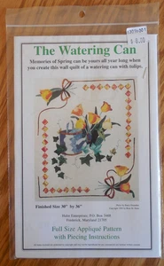 NEW  Hahn Enterprises "The Watering Can" Applique Wall Quilt Pattern  sz 30x36 - Picture 1 of 2