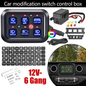 Panel de interruptores 6 pliegues con fusibles, para autocaravana Jeep Wrangler todoterreno - Imagen 1 de 21