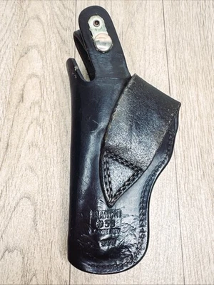 Vingage Bianchi #5B Thumbsnap holster for "LARGE REV S&W" Black Leather - Image 1 of 4