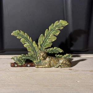 Business Card Holder Collette et Cie Genuine Czech Crystal Enamel Leopard - Picture 1 of 4