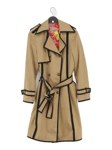TWINSET Women's Coat UK 12 Tan 100% Cotton Trench Coat - Picture 1 of 5