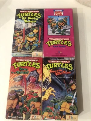 Teenage Mutant Ninja Turtles Vintage VHS Lot TMNT Animated Lot Of 4 VHS - Image 1 of 4