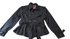 Black Rivet Black Long Sleeve Double Breasted Belted Women's Jacket Size XL - Picture 1 of 10