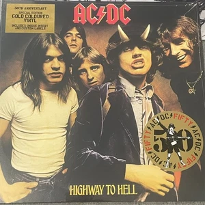 AC/DC - Highway to Hell Acdc 50th Anniversary Gold Coloured Vinyl New & Sealed - Picture 1 of 6