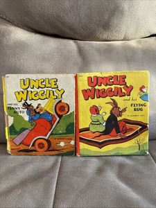 Onkel Wiggily Set mit 2 Büchern Vintage lustige Illustration; Beschreibung lesen. Hase Kaninchen - Bild 1 von 15
