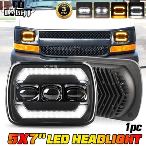 Newest 7X6 LED Sealed Headlight Hi/Lo For Chevy Express Cargo Van 2500 3500 1500 - Picture 1 of 9