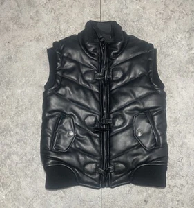 Y2k Pelle Pelle Vest Youth 2T Black Sleeveless Puffer Girls Zip Up 🔥Puffer Vest - Picture 1 of 8