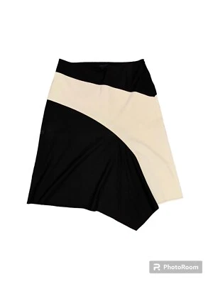 Женская юбка ограниченного выпуска черная и бежевая эластичная легкая расклешенная полиэстер размер 12 - Изображение 1 из 4