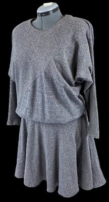 Vestido Carole Little Drop Cintura Patinadora Falda Pata de Gallo Mujer Talla 10 Negro/Blanco Foto 1 de 4