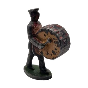 Diecast Drummer Figure Vintage War Soldier Metal - Needs Repainting - Imagen 1 de 13