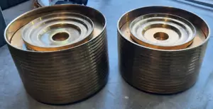 (2) 1991 Chapman Manufacturing Solid Brass Candle Holders without Glass - Picture 1 of 7