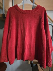 Pullover, Chenille, Damen ,Rundhals Größe XXL 52/54, dunkelorange, neuwertig - Bild 1 von 2