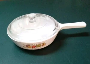 Vintage Corning Ware Spice of Life 6 1/2" P83 B padella con coperchio Pyrex P83 C USA - Foto 1 di 9